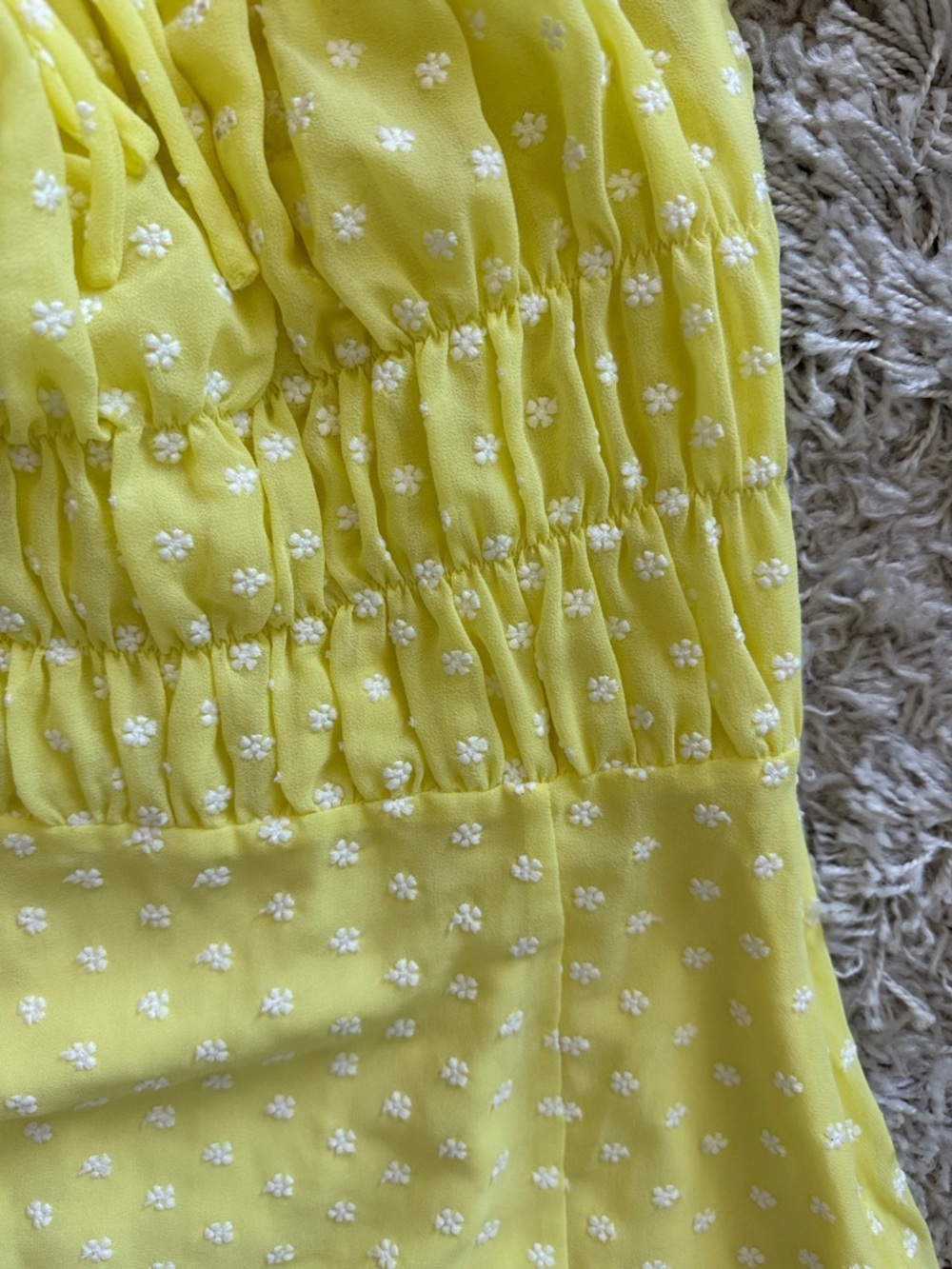 Off-Shoulder Lemon Mini Dress - Picture 6 of 7